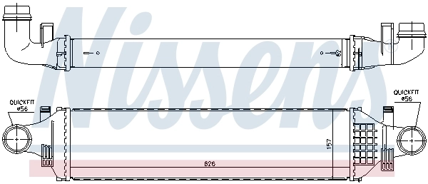 Intercooler, échangeur NISSENS 96335