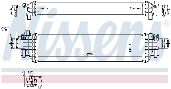 Intercooler, échangeur NISSENS 961444
