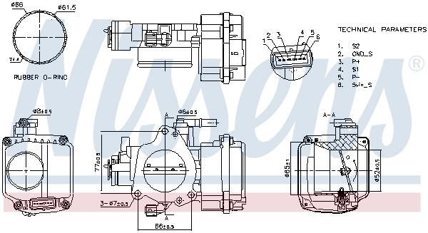 Corps papillon NISSENS 955126