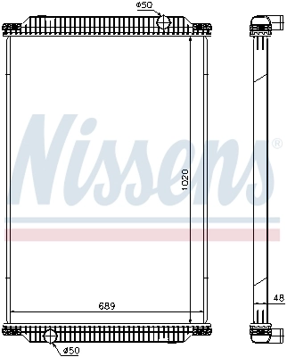 Radiateur, refroidissement du moteur NISSENS 67196