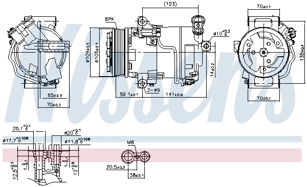 NISSENS 890006 — Компресор кондиціонера