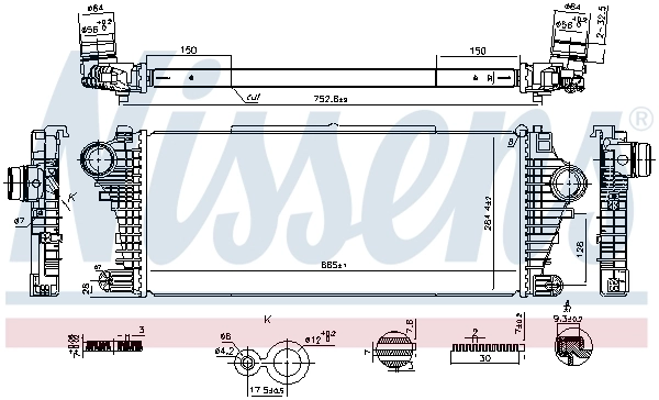 Intercooler, échangeur NISSENS 961534