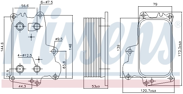 Radiateur d'huile NISSENS 91297