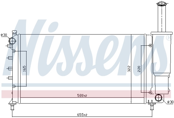 Radiateur, refroidissement du moteur NISSENS 61886