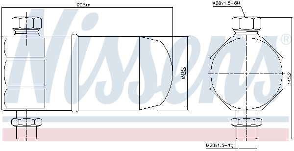 Filtre déshydratant, climatisation NISSENS 95324