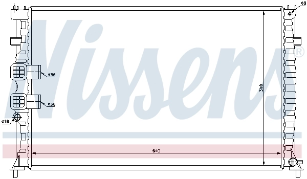 Radiateur, refroidissement du moteur NISSENS 63747