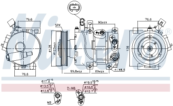 Compresseur, climatisation NISSENS 890562