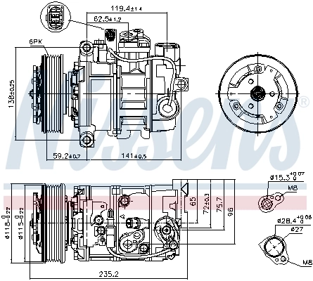 Compresseur, climatisation NISSENS 89529