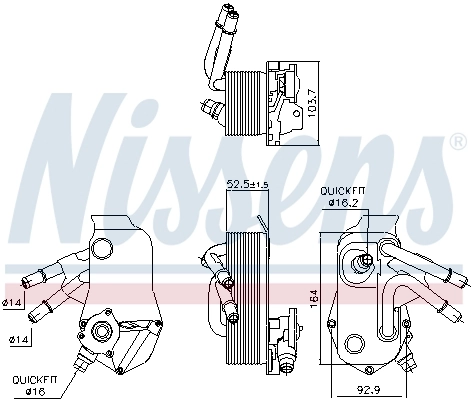 Radiateur d'huile de boîte automatique NISSENS 91224