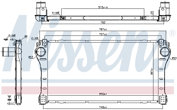 Intercooler, échangeur NISSENS 96408