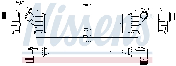 Intercooler, échangeur NISSENS 96272