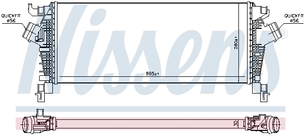 Intercooler, échangeur NISSENS 96454
