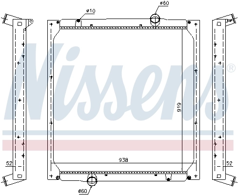 Radiateur, refroidissement du moteur NISSENS 628762