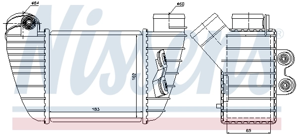 Intercooler, échangeur NISSENS 96682