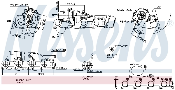 Turbocompresseur, suralimentation NISSENS 93433