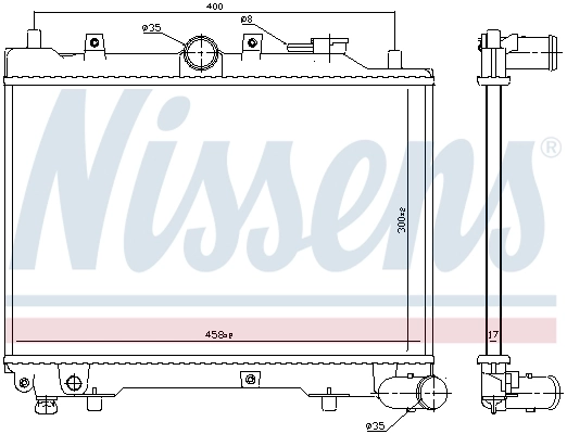 Radiateur, refroidissement du moteur NISSENS 62512