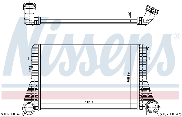 Intercooler, échangeur NISSENS 96715