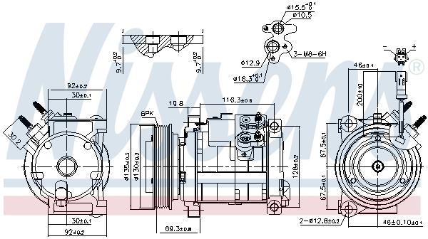 Compresseur, climatisation NISSENS 890152