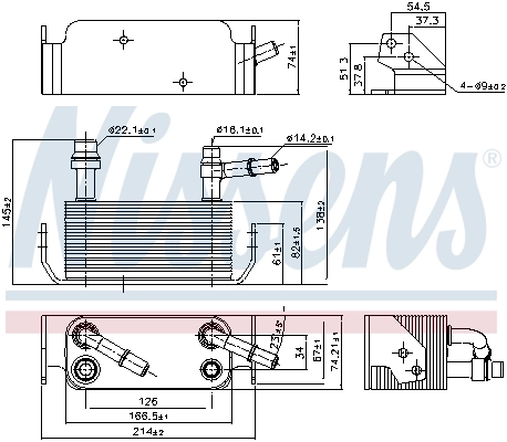 Radiateur d'huile de boîte automatique NISSENS 91280