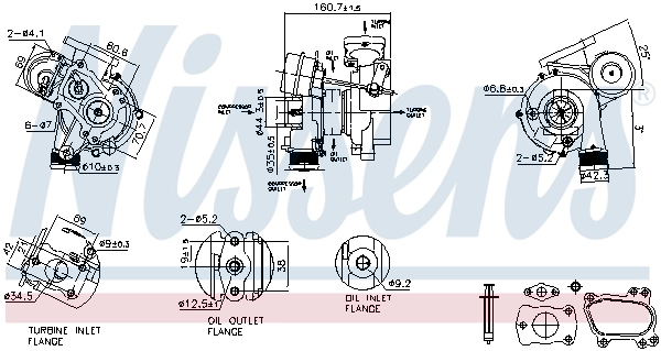 Turbocompresseur, suralimentation NISSENS 93256