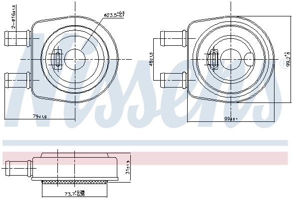 Radiateur d'huile NISSENS 90704