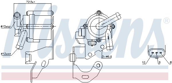 Pompe à eau, refroidissement du moteur NISSENS 831064