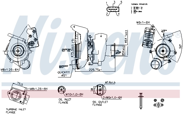 Turbocompresseur, suralimentation NISSENS 93328