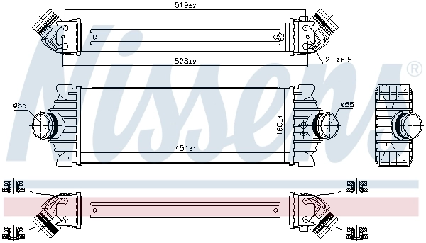 Intercooler, échangeur NISSENS 96486