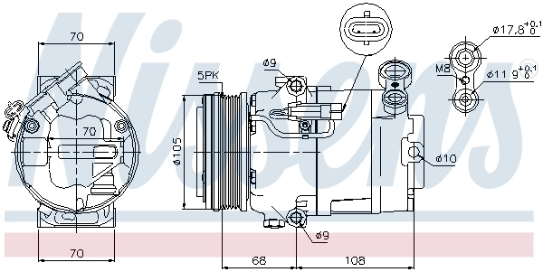 Compresseur, climatisation NISSENS 89050