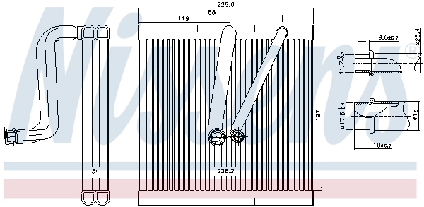 Évaporateur climatisation NISSENS 92321