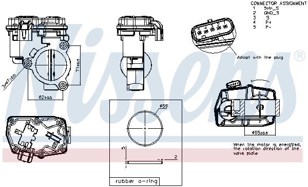 Corps papillon NISSENS 955178