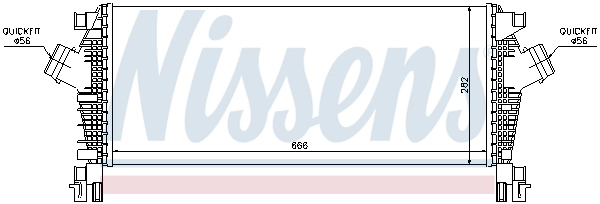 Intercooler, échangeur NISSENS 96555