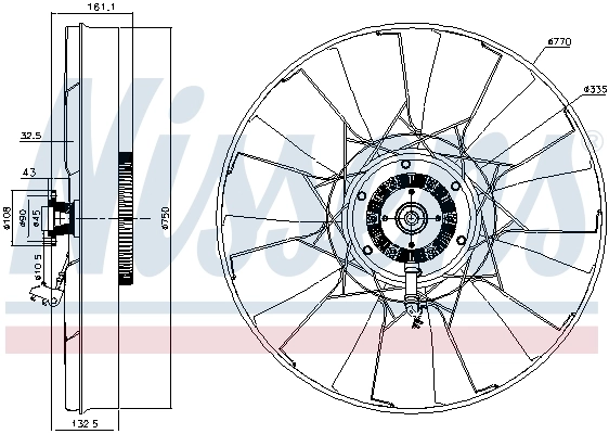 Embrayage, ventilateur de radiateur NISSENS 86257