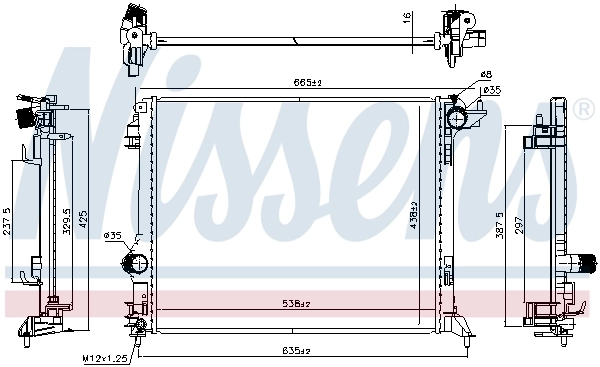 Radiateur, refroidissement du moteur NISSENS 606472