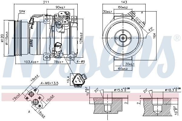 Compresseur, climatisation NISSENS 890066