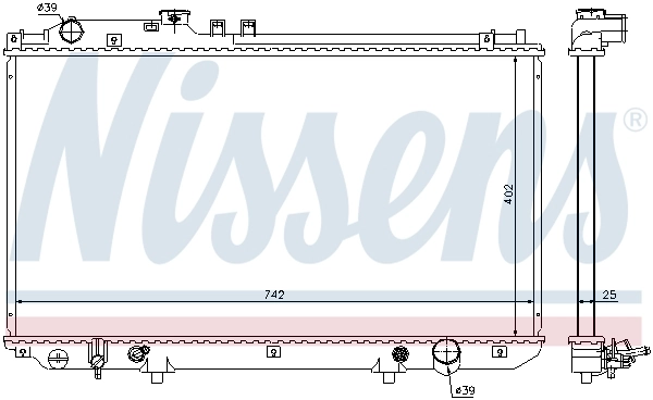 Radiateur, refroidissement du moteur NISSENS 64658