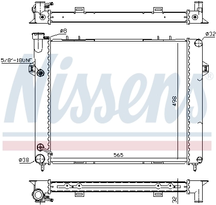 Radiateur, refroidissement du moteur NISSENS 609891