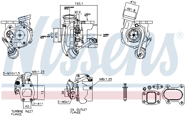 Turbocompresseur, suralimentation NISSENS 93772