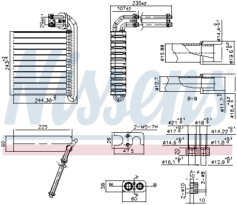Évaporateur climatisation NISSENS 92332