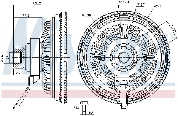 Embrayage, ventilateur de radiateur NISSENS 86251