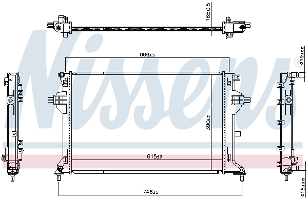 Radiateur, refroidissement du moteur NISSENS 607111