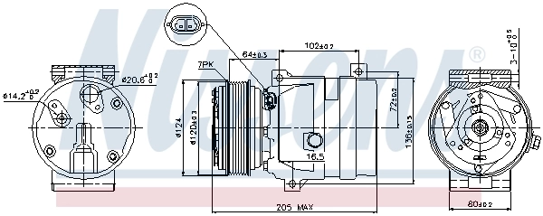 Compresseur, climatisation NISSENS 89435