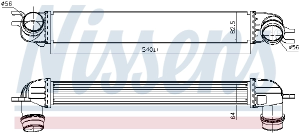 Intercooler, échangeur NISSENS 96397
