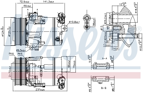 Compresseur, climatisation NISSENS 89393