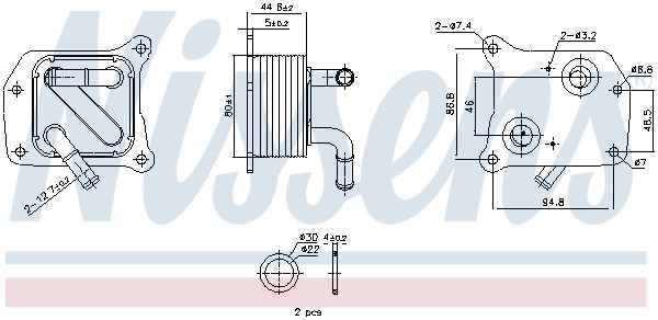 Radiateur d'huile NISSENS 91519