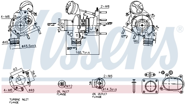 Turbocompresseur, suralimentation NISSENS 93537