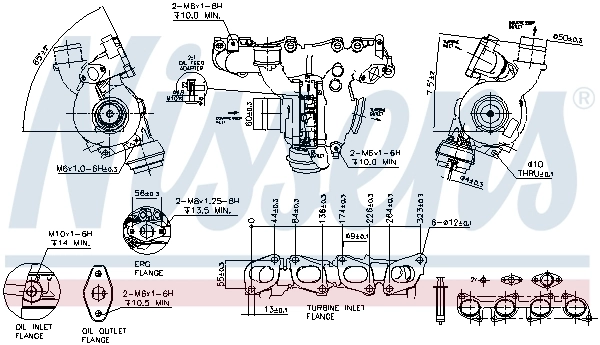 Turbocompresseur, suralimentation NISSENS 93131