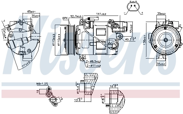 Compresseur, climatisation NISSENS 89086