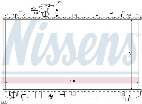 Radiateur, refroidissement du moteur NISSENS 64197