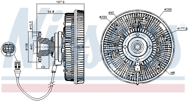 Embrayage, ventilateur de radiateur NISSENS 86037